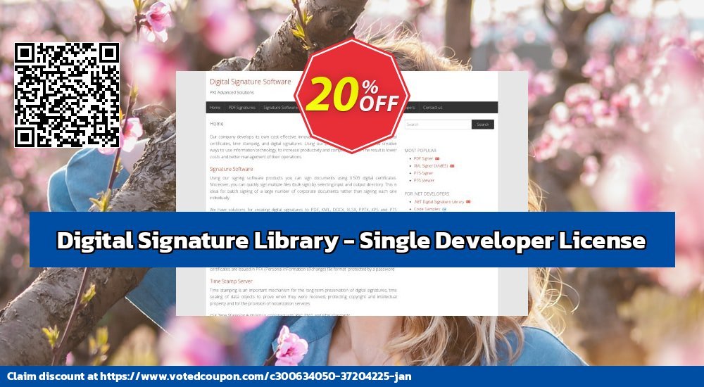 Digital Signature Library - Single Developer Plan Coupon Code May 2024, 20% OFF - VotedCoupon