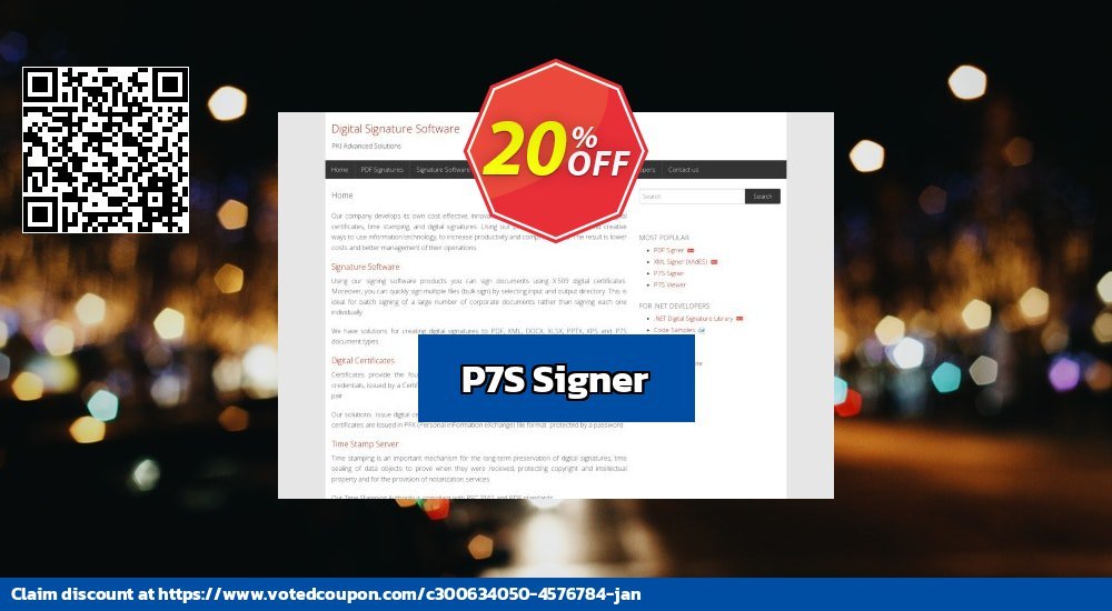 P7S Signer Coupon Code May 2024, 20% OFF - VotedCoupon