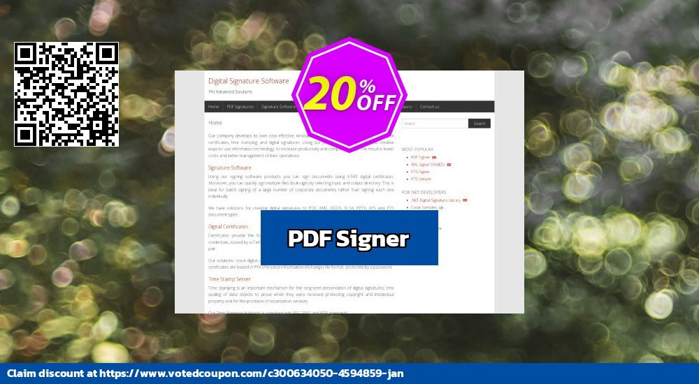 PDF Signer voted-on promotion codes