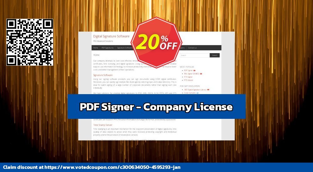 PDF Signer - Company Plan voted-on promotion codes