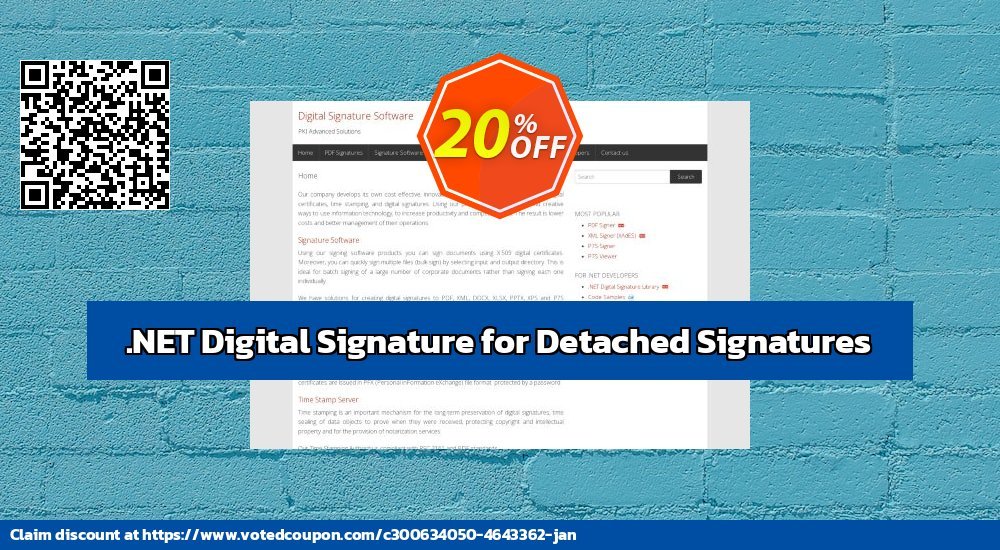 .NET Digital Signature for Detached Signatures Coupon, discount .NET Digital Signature for Detached Signatures Formidable offer code 2024. Promotion: Formidable offer code of .NET Digital Signature for Detached Signatures 2024