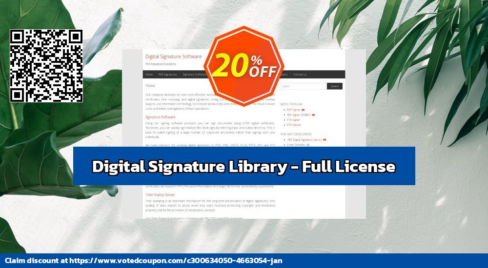 Digital Signature Library - Full Plan Coupon Code Apr 2024, 20% OFF - VotedCoupon