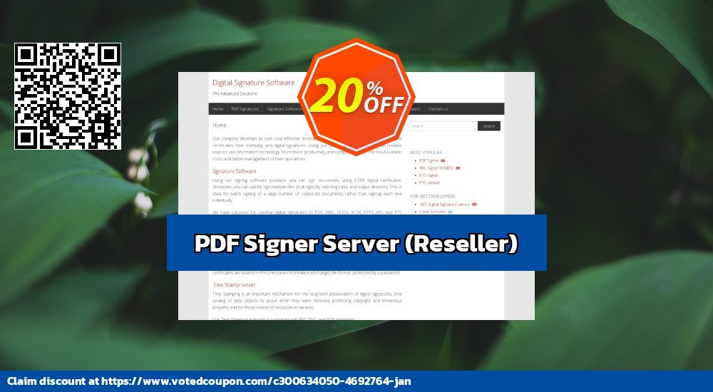 PDF Signer Server, Reseller  Coupon, discount PDF Signer Server (Reseller) Stirring discounts code 2023. Promotion: Stirring discounts code of PDF Signer Server (Reseller) 2023