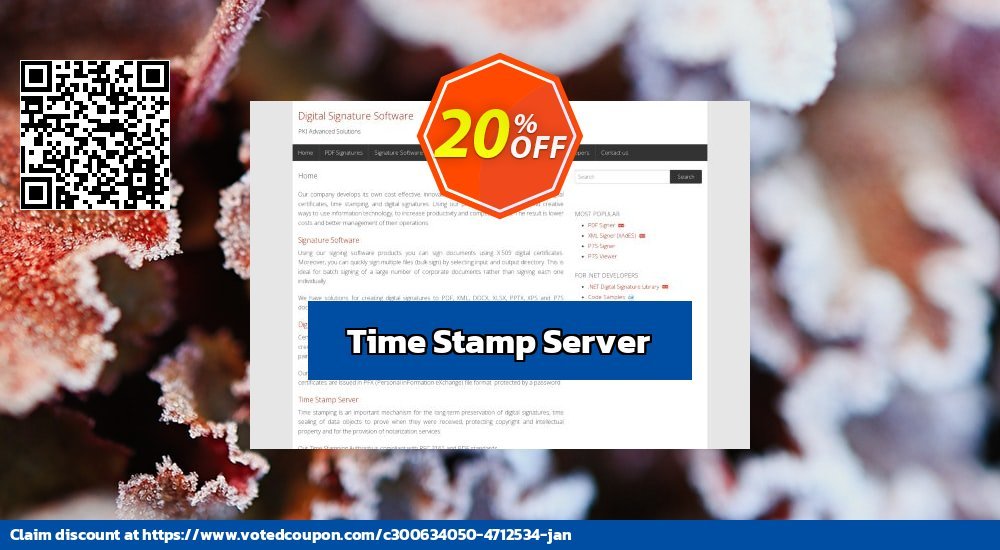 Time Stamp Server Coupon, discount Time Stamp Server Big sales code 2023. Promotion: Big sales code of Time Stamp Server 2023