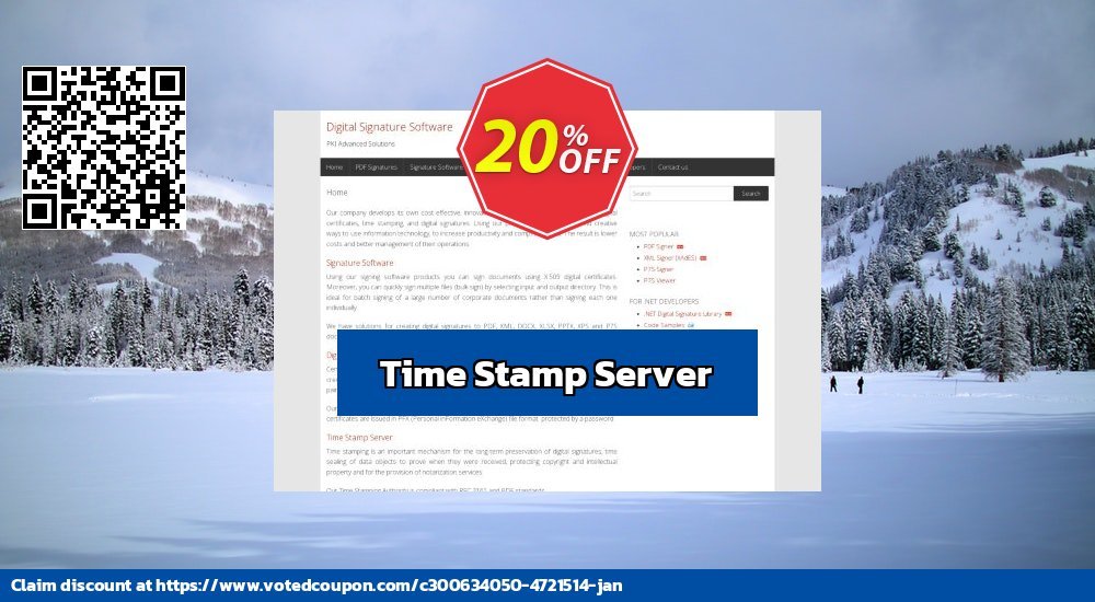 Time Stamp Server Coupon, discount Time Stamp Server Stirring promotions code 2024. Promotion: Stirring promotions code of Time Stamp Server 2024