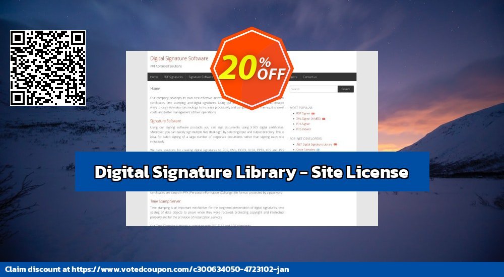 Digital Signature Library - Site Plan voted-on promotion codes