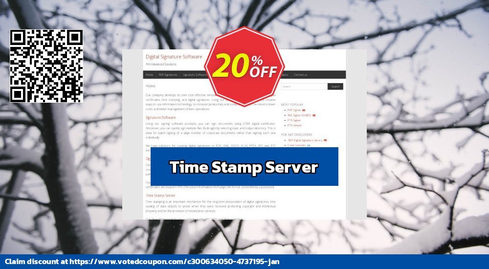 Time Stamp Server Coupon, discount Time Stamp Server Wonderful sales code 2023. Promotion: Wonderful sales code of Time Stamp Server 2023