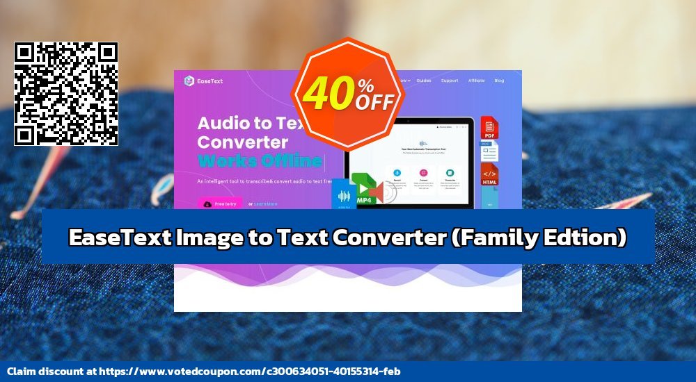 EaseText Image to Text Converter, Family Edtion  Coupon, discount EaseText Image to Text Converter for Windows (Family Edtion) Stirring offer code 2024. Promotion: Stirring offer code of EaseText Image to Text Converter for Windows (Family Edtion) 2024