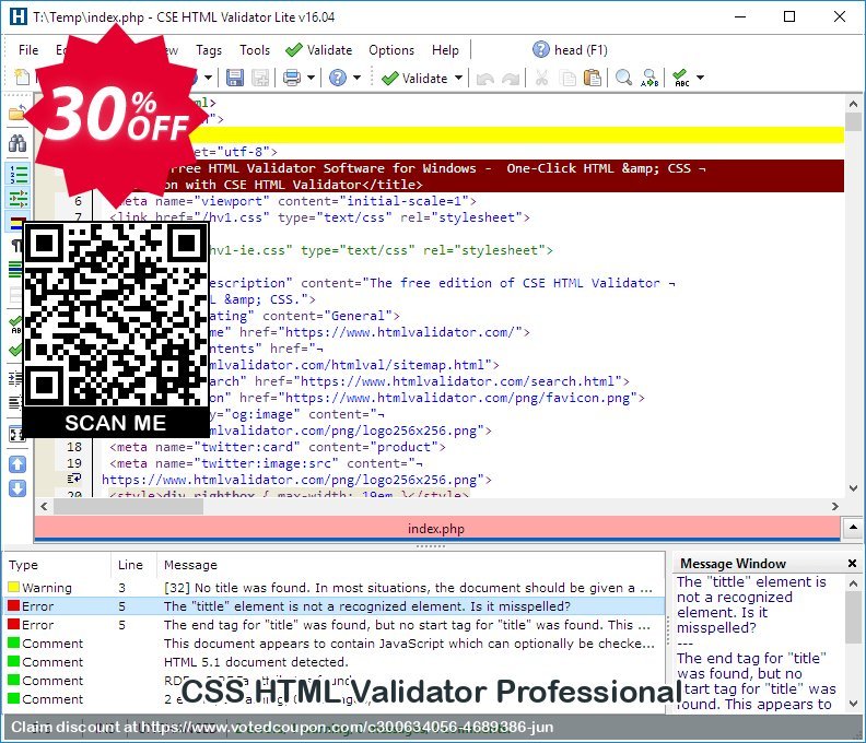 CSS HTML Validator Professional Coupon, discount CSS HTML Validator Professional Awful promotions code 2023. Promotion: Awful promotions code of CSS HTML Validator Professional 2023