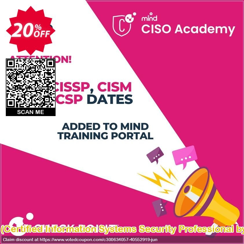 CISSP, Certified Information Systems Security Professional by ISC2  Coupon Code May 2024, 20% OFF - VotedCoupon