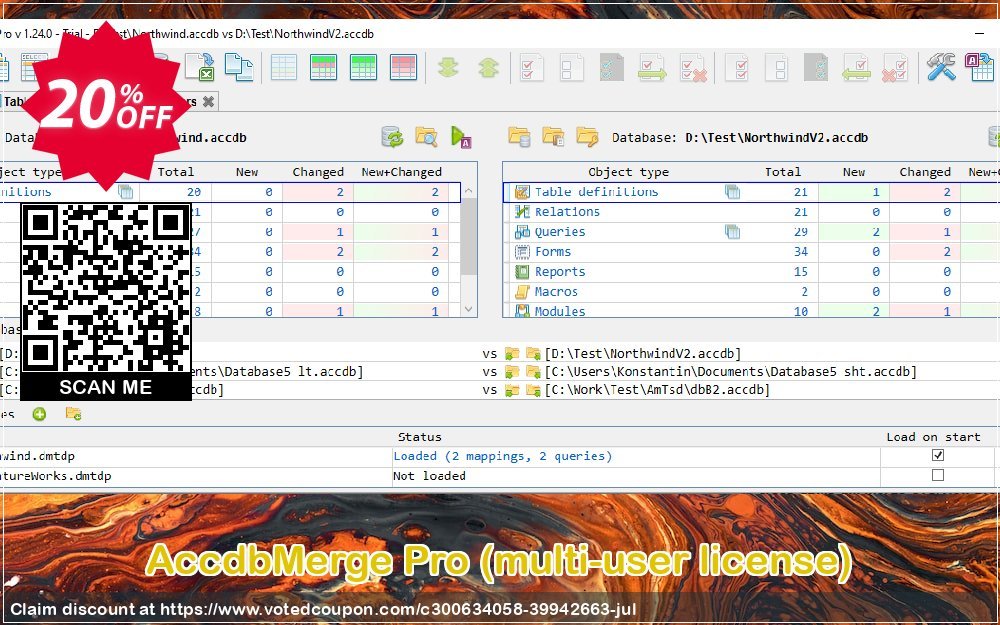 AccdbMerge Pro, multi-user Plan  Coupon Code May 2024, 20% OFF - VotedCoupon