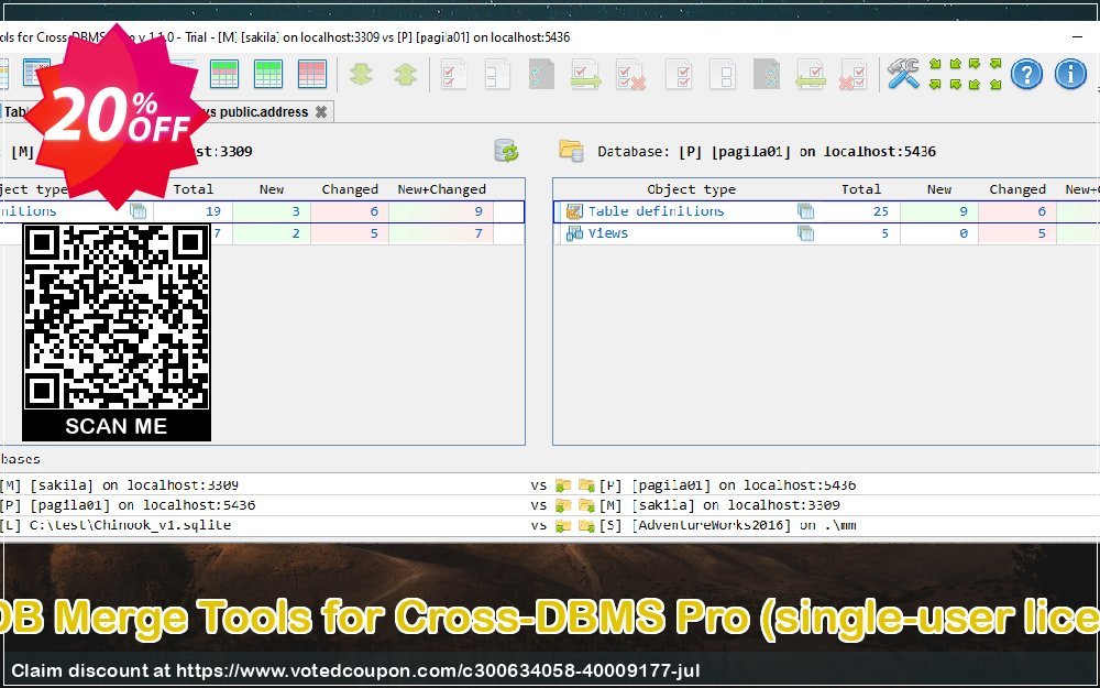 KS DB Merge Tools for Cross-DBMS Pro voted-on promotion codes