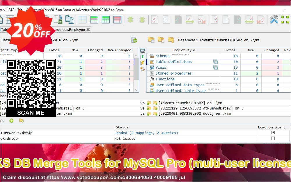 KS DB Merge Tools for MySQL Pro, multi-user Plan  voted-on promotion codes