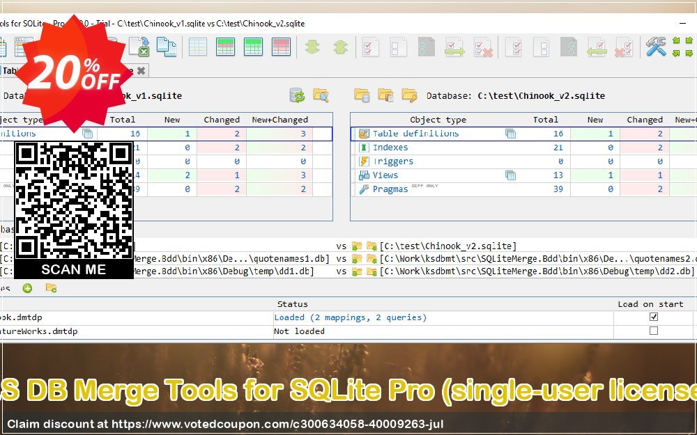 KS DB Merge Tools for SQLite Pro Coupon, discount KS DB Merge Tools for SQLite Pro (single-user license) Excellent discounts code 2024. Promotion: Excellent discounts code of KS DB Merge Tools for SQLite Pro (single-user license) 2024