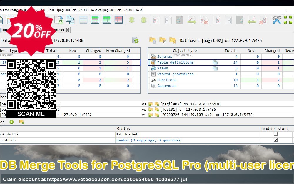 KS DB Merge Tools for PostgreSQL Pro, multi-user Plan  Coupon Code May 2024, 20% OFF - VotedCoupon