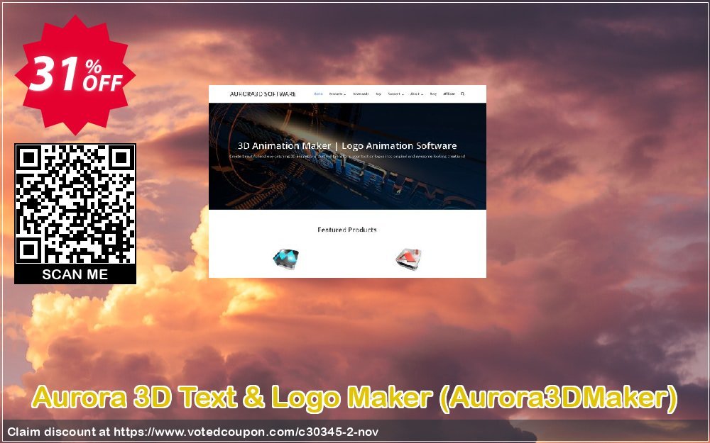 Aurora 3D Text & Logo Maker, Aurora3DMaker  Coupon, discount Aurora offer 30345. Promotion: Aurora offer codes 30345