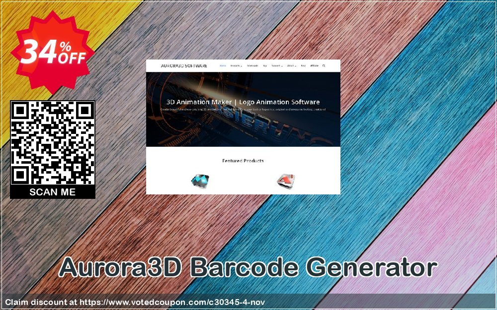 Aurora3D Barcode Generator Coupon, discount Aurora offer 30345. Promotion: Aurora offer codes 30345
