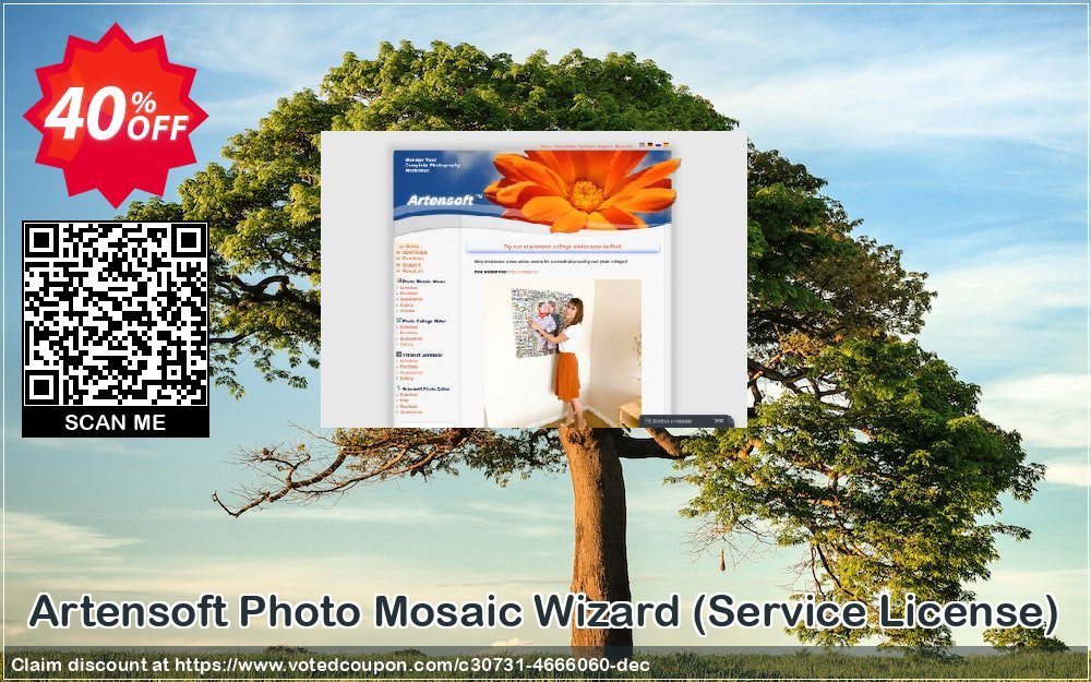 Artensoft Photo Mosaic Wizard, Service Plan  Coupon, discount Artensoft Photo Mosaic Wizard (Service License) formidable offer code 2023. Promotion: formidable offer code of Artensoft Photo Mosaic Wizard (Service License) 2023