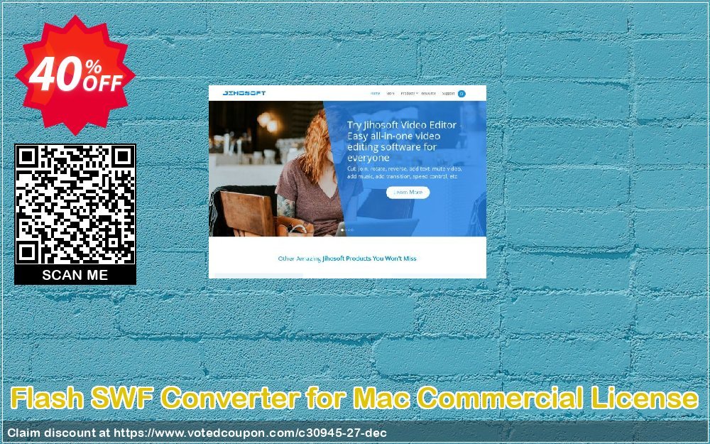 Flash SWF Converter for MAC Commercial Plan Coupon, discount Jihosoft (30945). Promotion: 