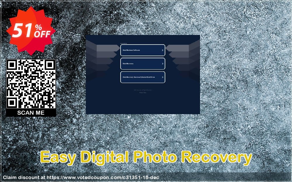 Easy Digital Photo Recovery Coupon, discount Easy Digital Photo Recovery Personal License special sales code 2023. Promotion: MunSoft discount promotion
