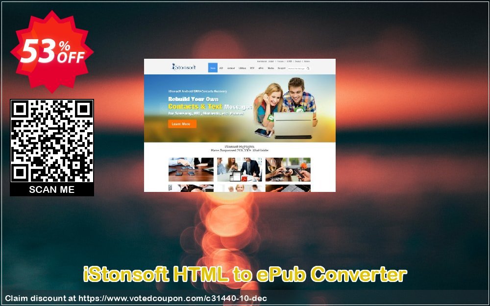 iStonsoft HTML to ePub Converter Coupon, discount 60% off. Promotion: 