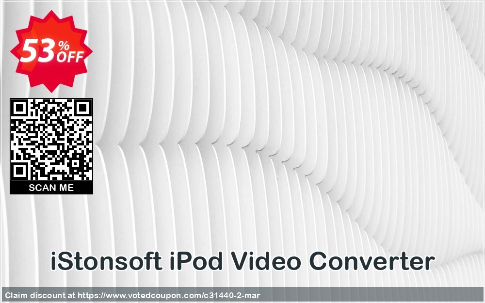 iStonsoft iPod Video Converter Coupon, discount 60% off. Promotion: 