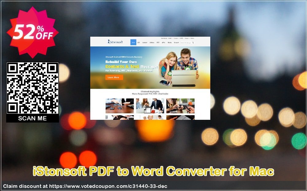 iStonsoft PDF to Word Converter for MAC Coupon, discount 60% off. Promotion: 