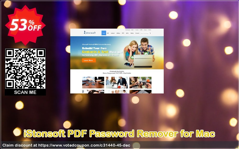iStonsoft PDF Password Remover for MAC Coupon, discount 60% off. Promotion: 