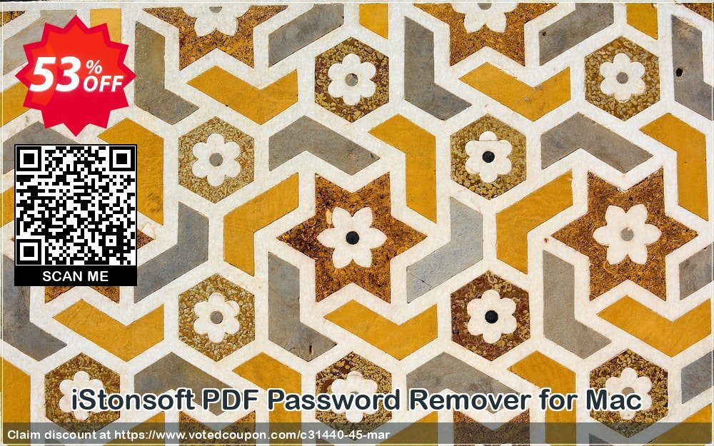 iStonsoft PDF Password Remover for MAC Coupon, discount 60% off. Promotion: 