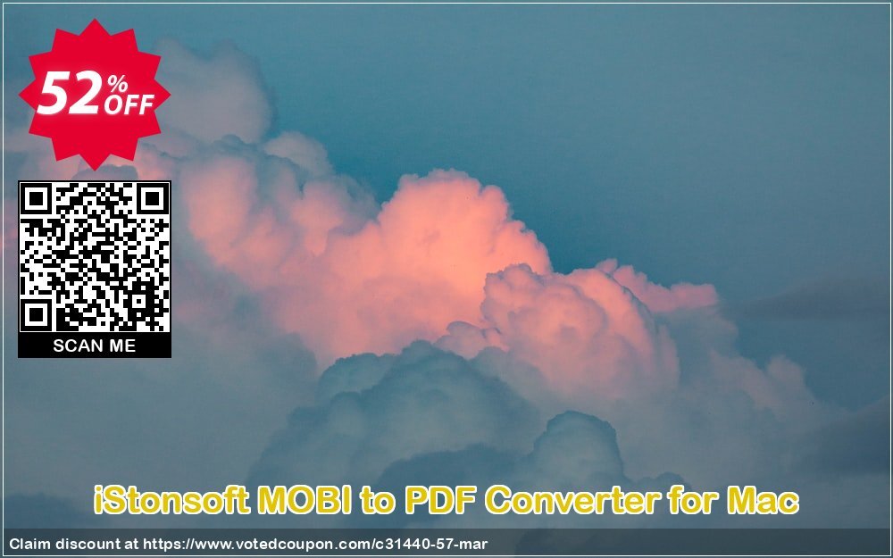 iStonsoft MOBI to PDF Converter for MAC Coupon, discount 60% off. Promotion: 