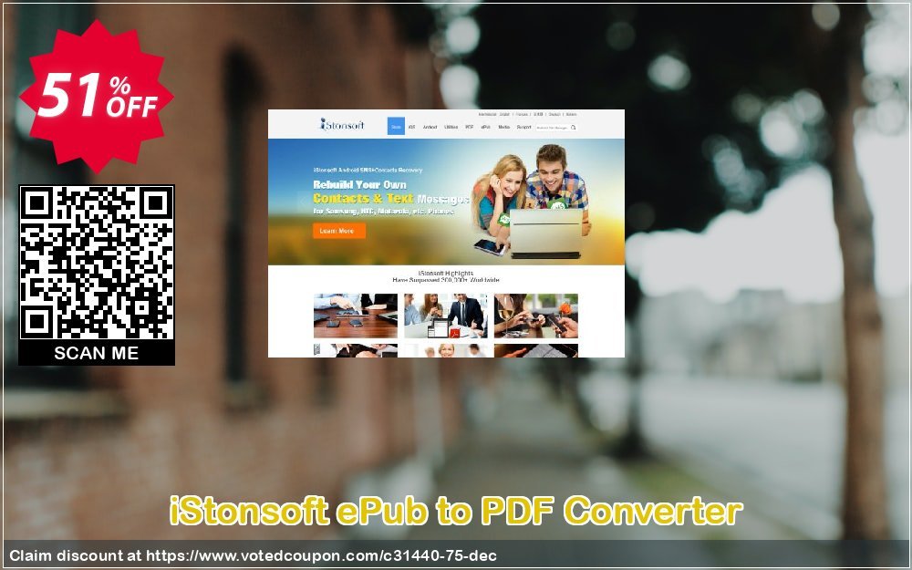 iStonsoft ePub to PDF Converter Coupon, discount 60% off. Promotion: 
