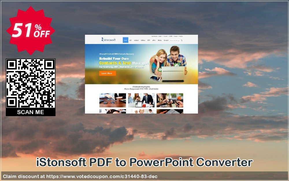 iStonsoft PDF to PowerPoint Converter Coupon, discount 60% off. Promotion: 