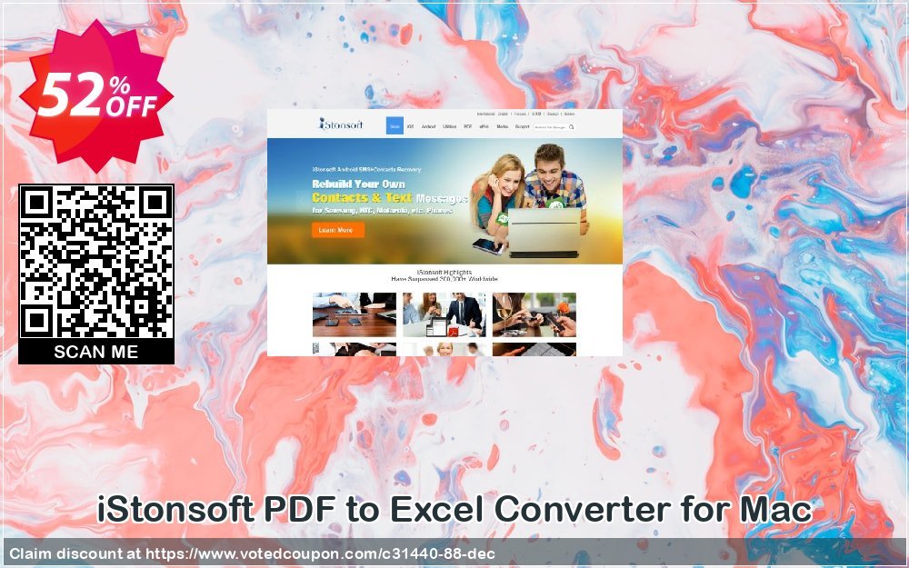 iStonsoft PDF to Excel Converter for MAC Coupon, discount 60% off. Promotion: 