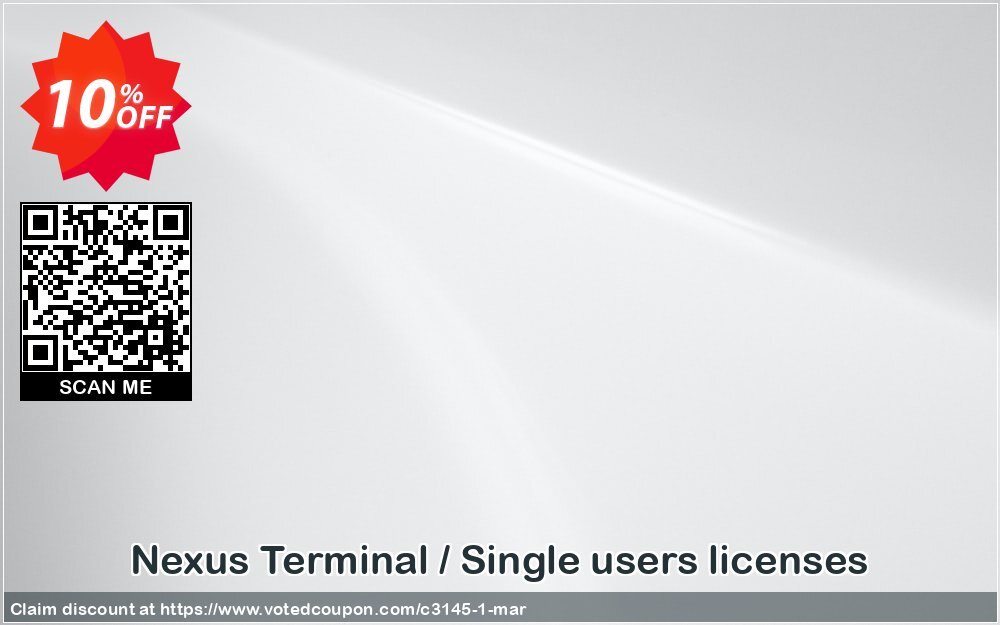 Nexus Terminal / Single users Plans Coupon, discount Nexus Integration (3145). Promotion: Nexus Integration coupon promo