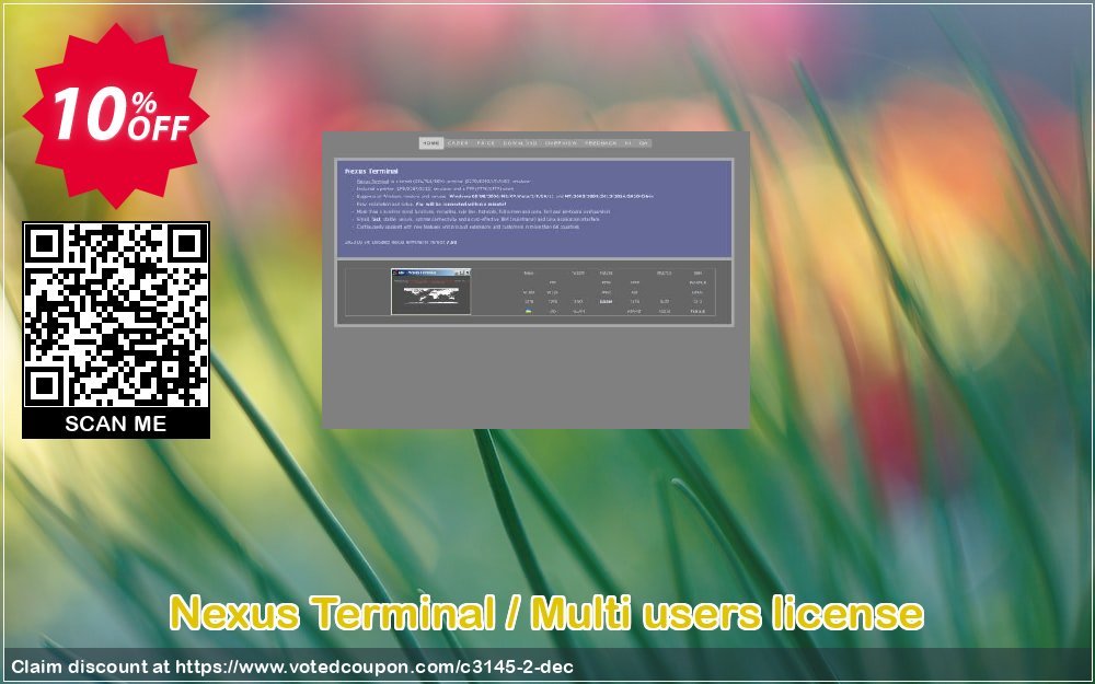 Nexus Terminal / Multi users Plan Coupon, discount Nexus Integration (3145). Promotion: Nexus Integration coupon promo