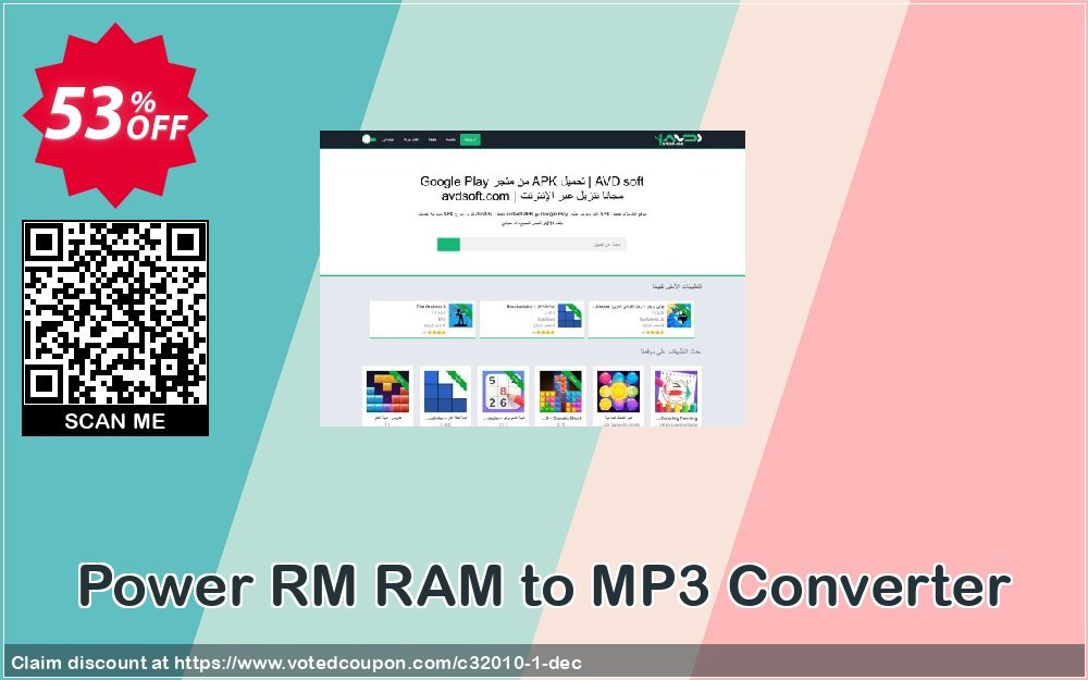 Power RM RAM to MP3 Converter Coupon, discount AVD SOFTWARE coupon code (32010). Promotion: AVD SOFTWARE discount offer (32010)