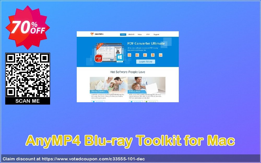 AnyMP4 Blu-ray Toolkit for MAC Coupon, discount AnyMP4 coupon (33555). Promotion: 