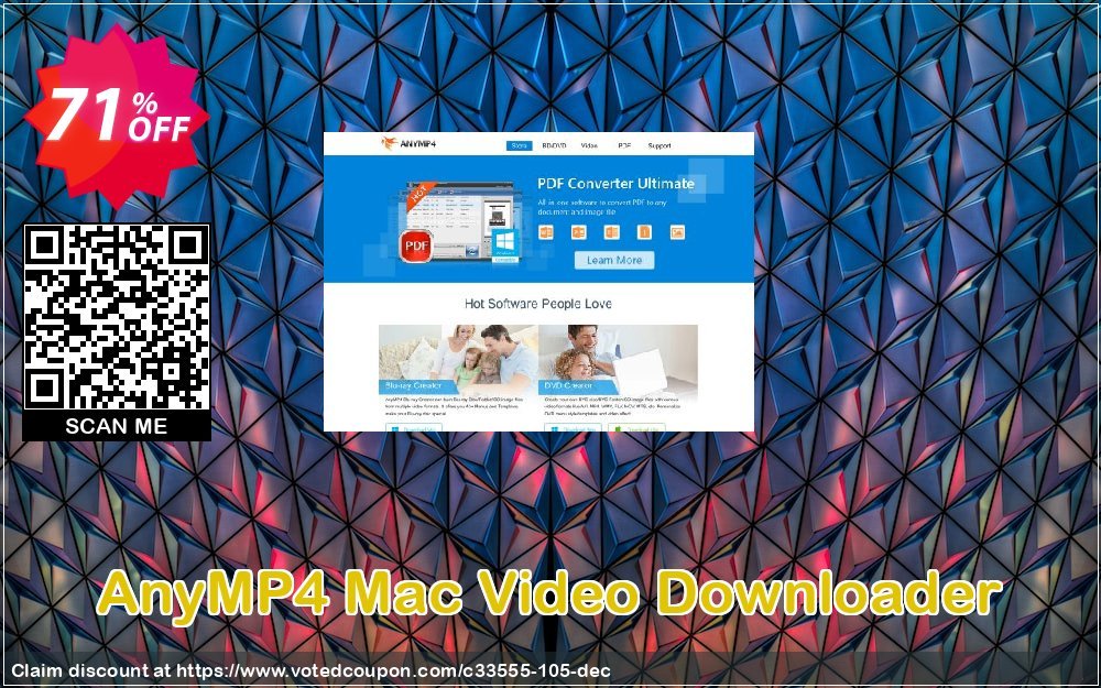 AnyMP4 MAC Video Downloader Coupon Code Apr 2024, 71% OFF - VotedCoupon