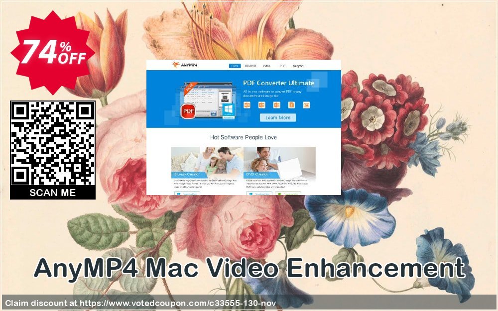 AnyMP4 MAC Video Enhancement Coupon, discount AnyMP4 coupon (33555). Promotion: 50% AnyMP4 promotion