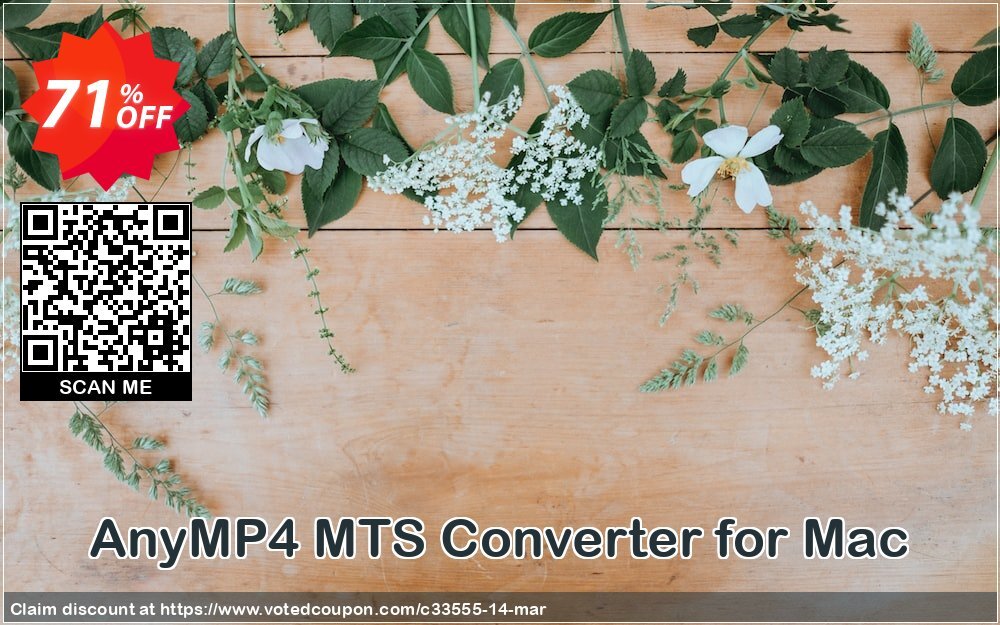 AnyMP4 MTS Converter for MAC Coupon, discount AnyMP4 coupon (33555). Promotion: 