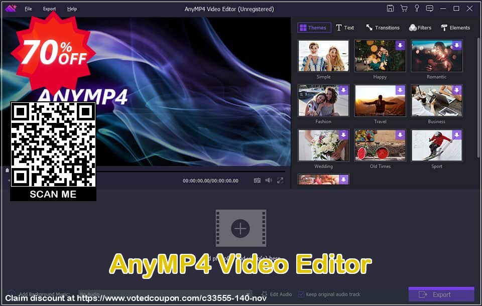 AnyMP4 Video Editor Coupon, discount AnyMP4 coupon (33555). Promotion: 50% AnyMP4 promotion