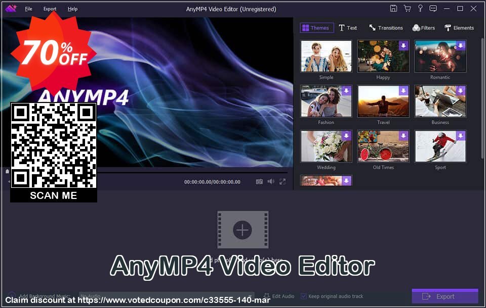 AnyMP4 Video Editor Coupon, discount AnyMP4 coupon (33555). Promotion: 50% AnyMP4 promotion