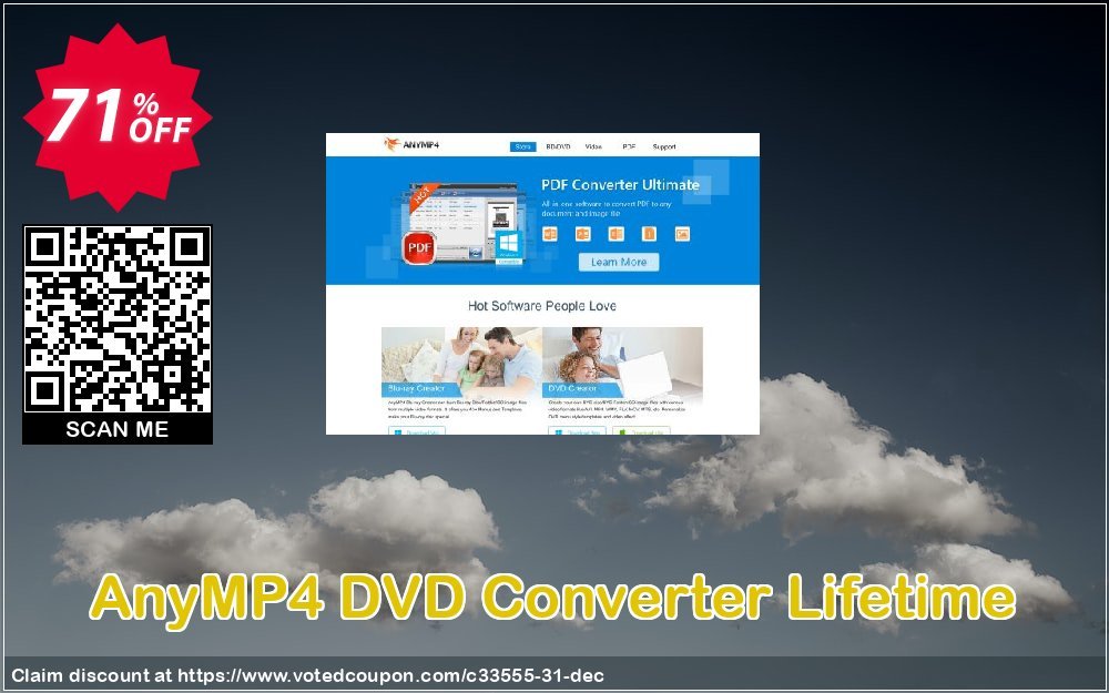 AnyMP4 DVD Converter Lifetime Coupon Code May 2024, 71% OFF - VotedCoupon