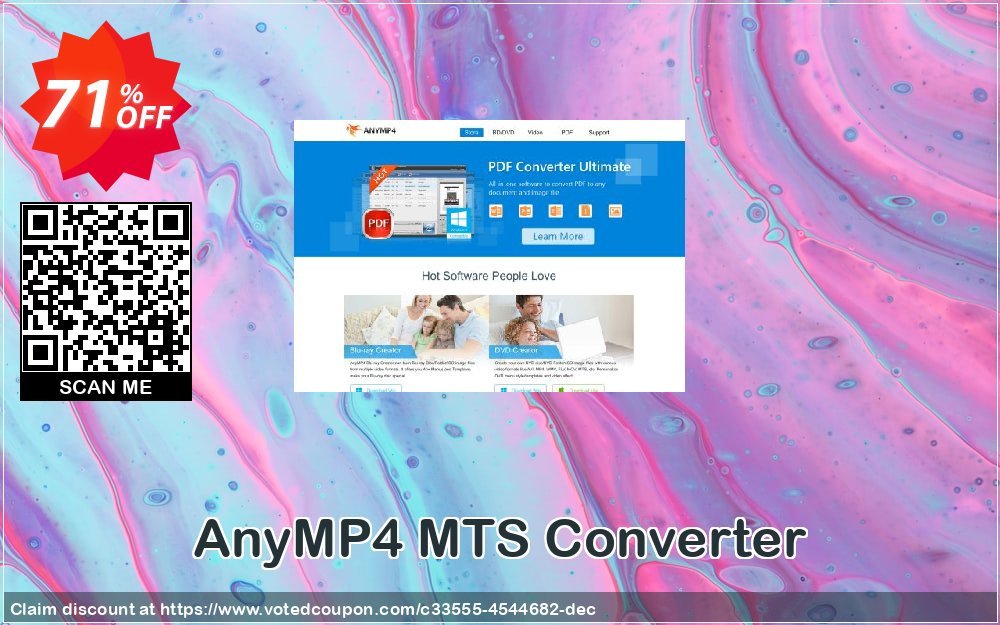 AnyMP4 MTS Converter Coupon, discount AnyMP4 coupon (33555). Promotion: 50% AnyMP4 promotion