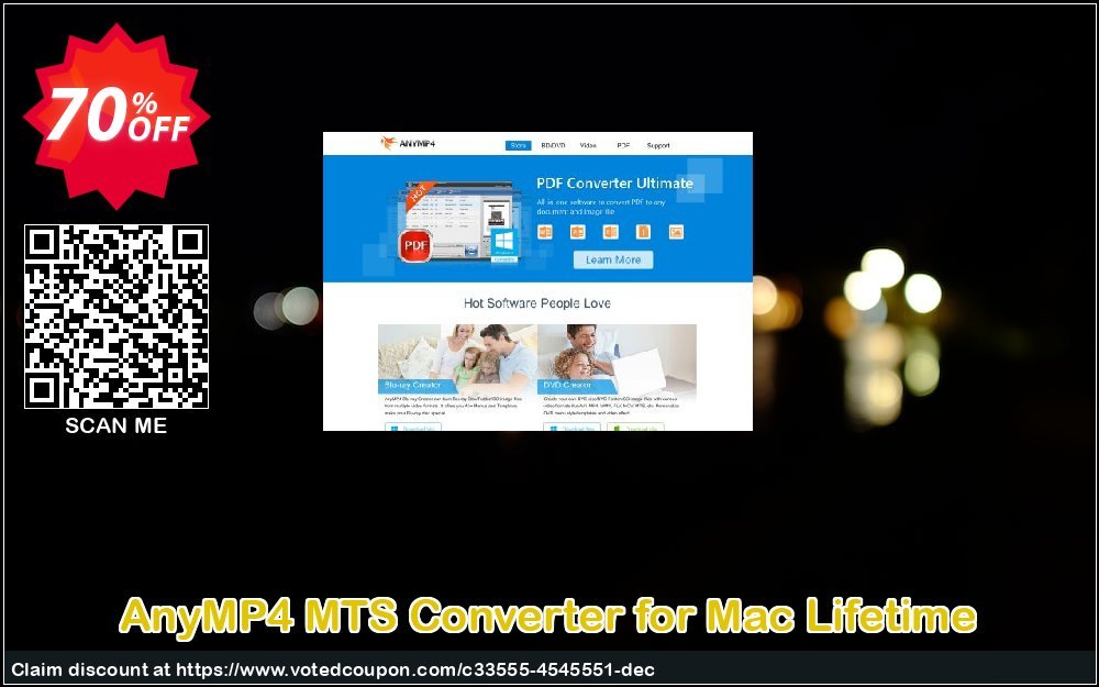 AnyMP4 MTS Converter for MAC Lifetime Coupon, discount AnyMP4 coupon (33555). Promotion: 