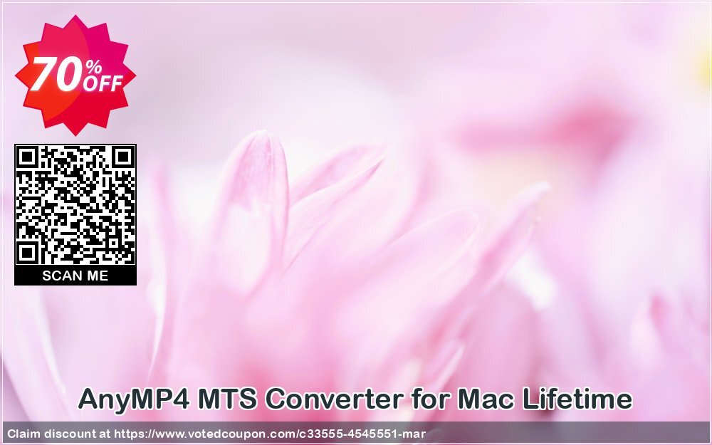 AnyMP4 MTS Converter for MAC Lifetime Coupon, discount AnyMP4 coupon (33555). Promotion: 