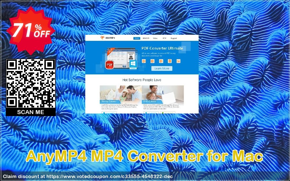 AnyMP4 MP4 Converter for MAC Coupon, discount AnyMP4 coupon (33555). Promotion: 50% AnyMP4 promotion