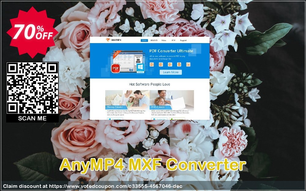 AnyMP4 MXF Converter voted-on promotion codes