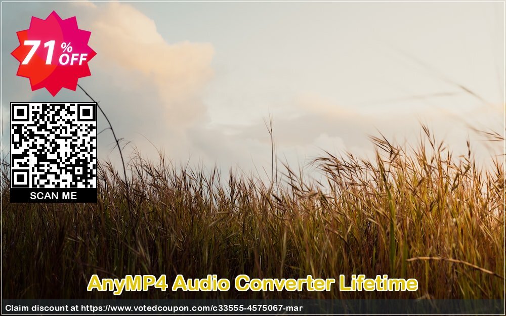 AnyMP4 Audio Converter Lifetime Coupon Code Apr 2024, 71% OFF - VotedCoupon