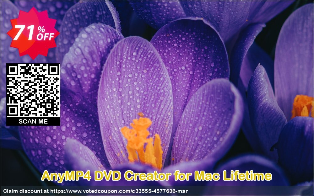 AnyMP4 DVD Creator for MAC Lifetime Coupon, discount AnyMP4 coupon (33555). Promotion: 